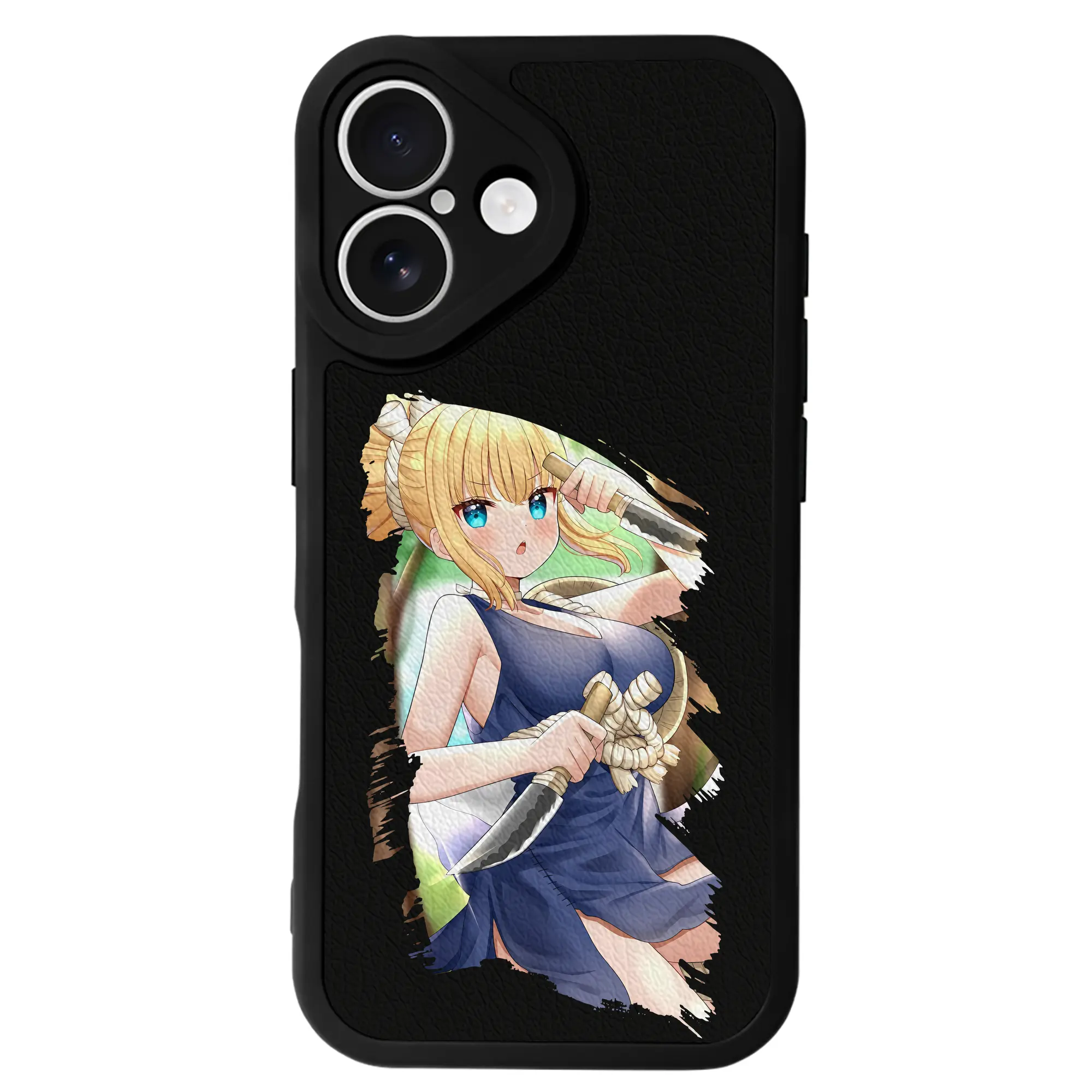 ドクターストーン グッズ,コハク - IPhone 16シリーズ対応 ・ シリコンスマホケース ・ レザー調 ・ 高精度フィット ・ 耐衝撃 ・ ワイヤレス充電対応 ・ 精密カット